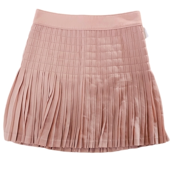 J.Crew Pleated Lattice Dusty Rose Mini Skirt - Picture 3 of 7
